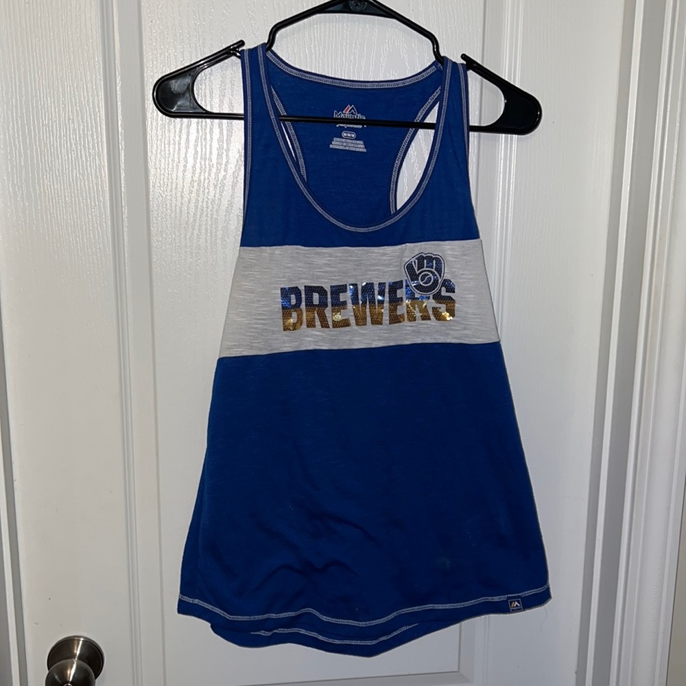 Majestic Milwaukee Brewers Womens Top